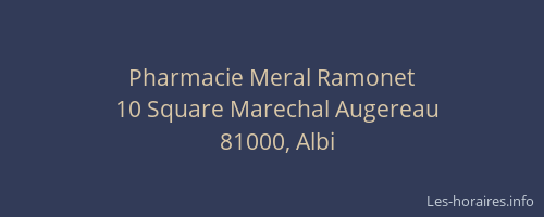 Pharmacie Meral Ramonet