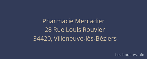 Pharmacie Mercadier