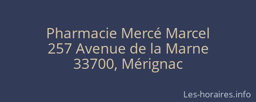 Pharmacie Mercé Marcel