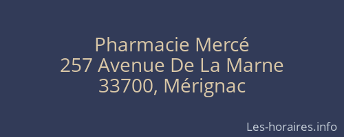 Pharmacie Mercé