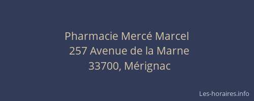 Pharmacie Mercé Marcel