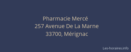 Pharmacie Mercé