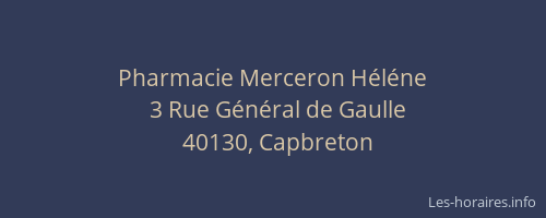 Pharmacie Merceron H&eacute;l&eacute;ne