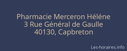 Pharmacie Merceron Héléne