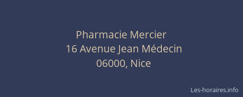 Pharmacie Mercier
