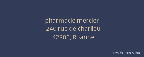 pharmacie mercier