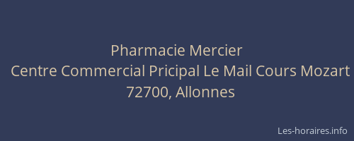 Pharmacie Mercier