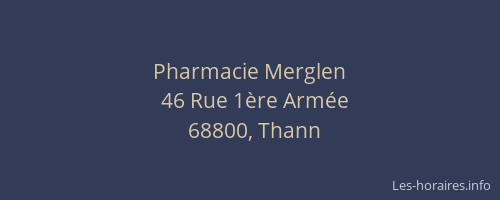 Pharmacie Merglen