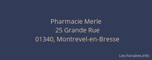 Pharmacie Merle