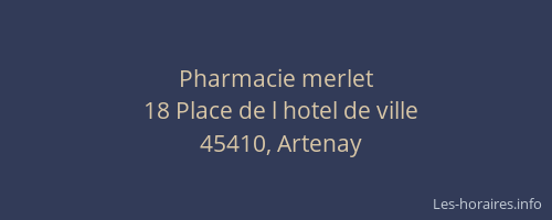Pharmacie merlet
