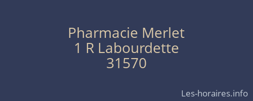 Pharmacie Merlet