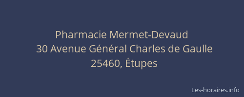 Pharmacie Mermet-Devaud