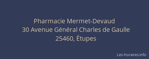 Pharmacie Mermet-Devaud