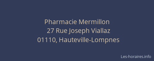 Pharmacie Mermillon