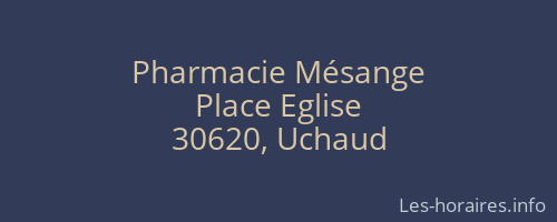 Pharmacie Mésange