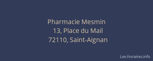 Pharmacie Mesmin