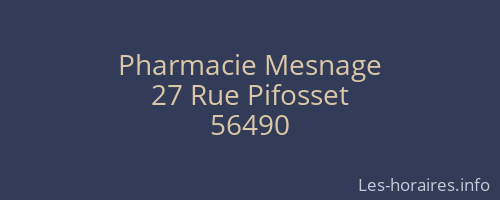 Pharmacie Mesnage