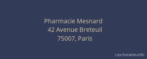 Pharmacie Mesnard