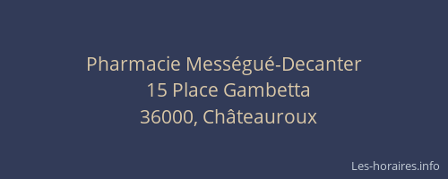 Pharmacie Mességué-Decanter