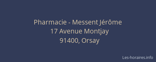 Pharmacie - Messent Jérôme