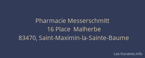 Pharmacie Messerschmitt