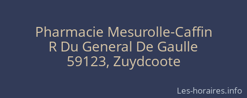 Pharmacie Mesurolle-Caffin