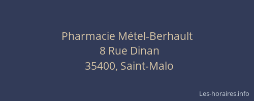 Pharmacie Métel-Berhault