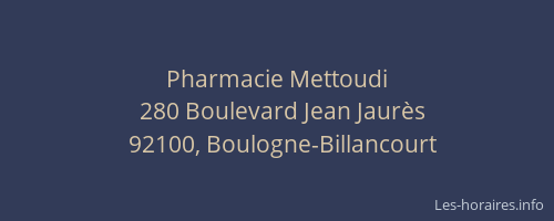 Pharmacie Mettoudi