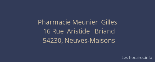 Pharmacie Meunier  Gilles