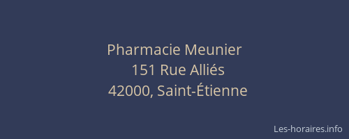 Pharmacie Meunier