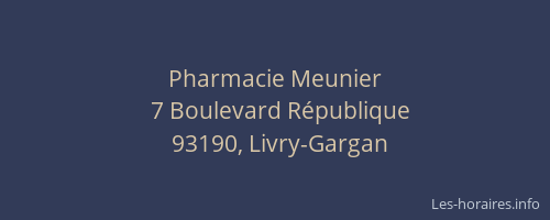 Pharmacie Meunier