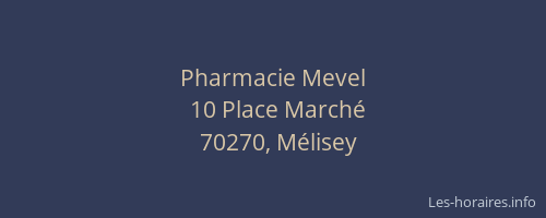 Pharmacie Mevel