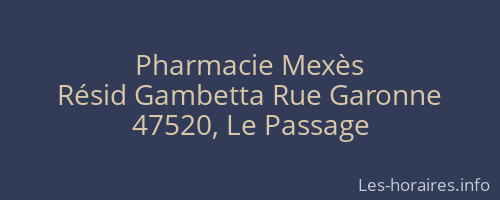 Pharmacie Mexès