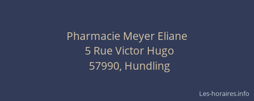Pharmacie Meyer Eliane