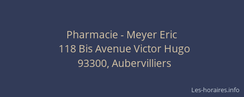 Pharmacie - Meyer Eric