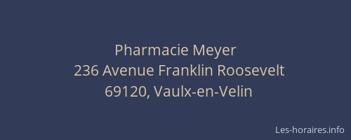 Pharmacie Meyer