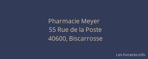 Pharmacie Meyer