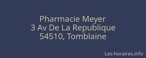 Pharmacie Meyer