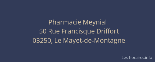Pharmacie Meynial