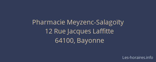 Pharmacie Meyzenc-Salagoïty