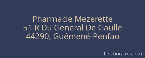 Pharmacie Mezerette