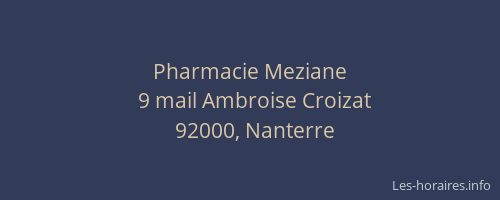 Pharmacie Meziane