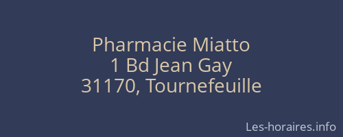 Pharmacie Miatto