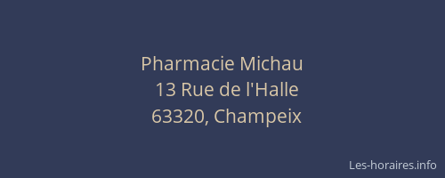 Pharmacie Michau