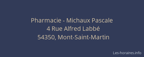 Pharmacie - Michaux Pascale