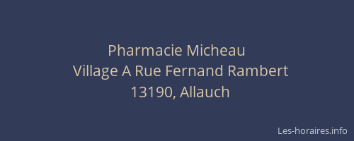 Pharmacie Micheau
