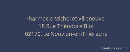 Pharmacie Michel et Villeneuve