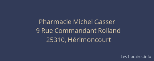 Pharmacie Michel Gasser