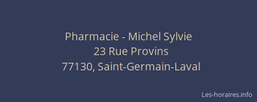 Pharmacie - Michel Sylvie