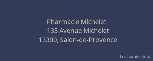 Pharmacie Michelet